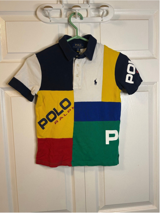 Polo Ralph Lauren Other - Polo Ralph Lauren Boys Patchwork Colour Block Cotton Mesh Polo with flaw 8